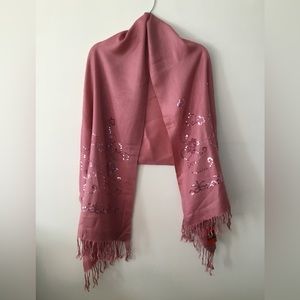 Women scarf old pink color